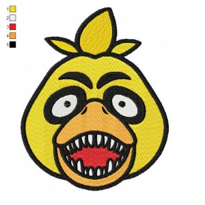 Chica The Chicken Five Nights at Freddys Embroidery Design